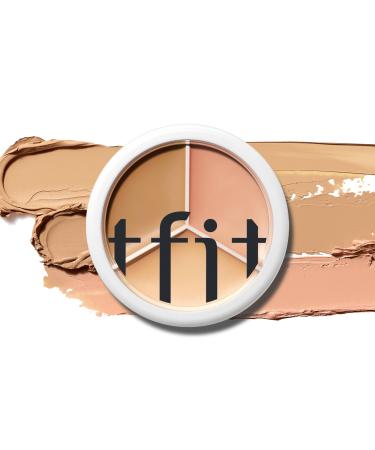 TFIT Cover Up Pro Concealer Palette - Cr me correctrice de couleur 3 en 1 couverture compl te (hydratante 02 chaude 0 52 oz) pour les cernes et les taches - Correcteur haute couvrance 02 Chaud 1 unit (Lot de 1)