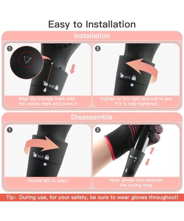 WeChip 5 in 1 Curling Wand Set with Ceramic Tourmaline 3 Barrel Hair Waver, Straightener Brush, Curling Irons, LED Display Hair Curler - All-in-One Hair Styling Tool - Buy Online on GoSupps.com