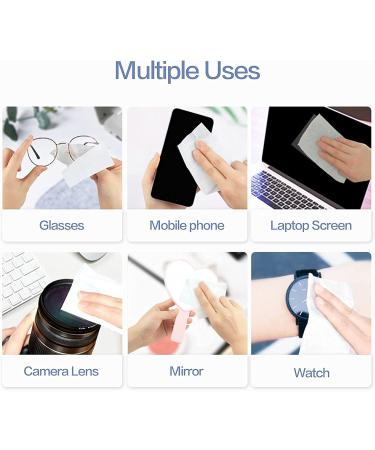 Lens Cleaning Wipes 250 Count - Pre-Moistened & Quick-Dry Glasses Wipes, Individual Wrapped in Carrying Box - For All Types of Glasses & Electronics Screens - Buy Online on GoSupps.com