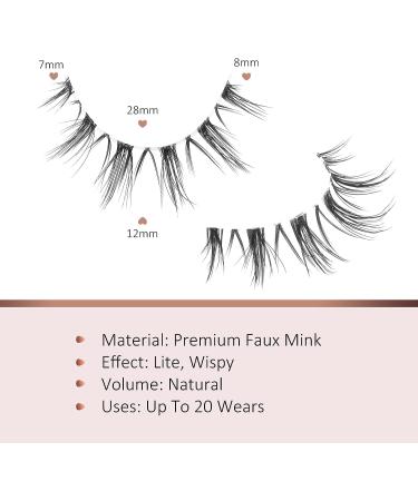 Onlyall Manga Lashes - Natural Look Individual Cluster Asian False Eyelashes - A21-Manga Lashes - Buy Online on GoSupps.com