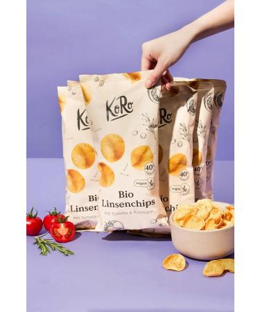  KoRo KoRo - Tomato lentil chips - rosemary organic 7 x 100g - Buy Online on GoSupps.com