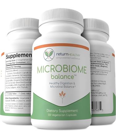 Microbiome Balance Gut Health Supplement for Women and Men with Monolaurin & Caprylic Acid Supports Digestive Wellness & Healthy Gut Environment 120 Capsules - Buy Online on GoSupps.com