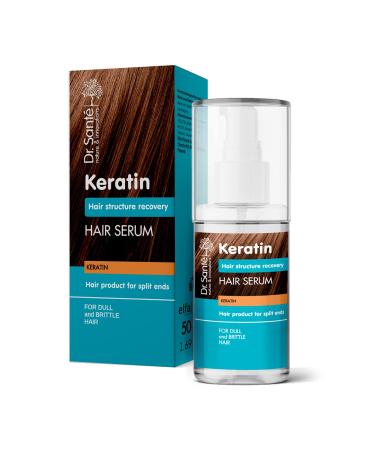 Dr. Sant Keratin Hair Oil Serum with Collagen and Argan - 50ml | Deep Regeneration, 0% Parabens & Mineral Oils - Buy Online on GoSupps.com