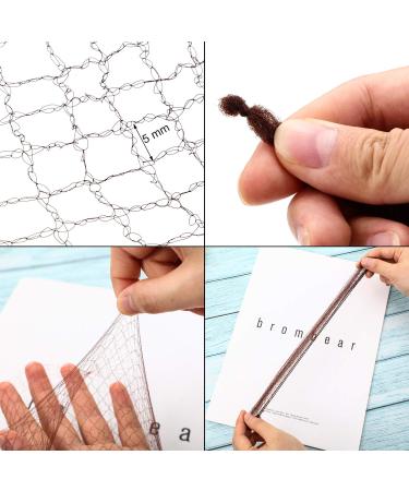 Invisible Elastic Edge Mesh Hair Nets 22 Inch Brown Nylon - 120 Pieces for Hair Bun Making & Ballet Dancer - Buy Online on GoSupps.com