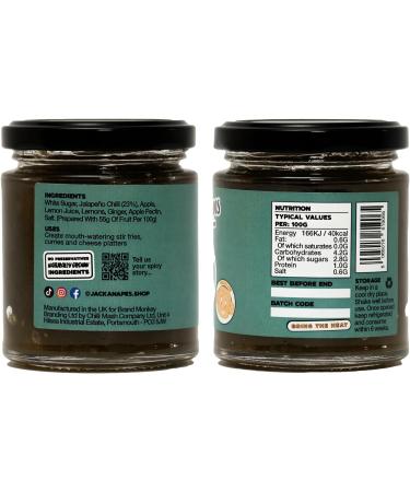 Jalape o Chilli Jam by Jackanapes 190g - Mild Vegan Chilli Condiment Made with Jalape os Apples and Lemons - Made in the UK - Buy Online on GoSupps.com