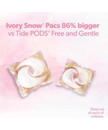 Ivory Snow Laundry Detergent Pacs Lightly Scented Lavender HE Compatible 45 Count - Buy Online on GoSupps.com