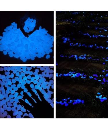 Glow Blue Fish Tank Rocks - 100pcs Glow in The Dark Pebbles for Aquarium, Garden, Plant Pots & Walkways - Buy Online on GoSupps.com