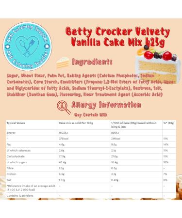 Betty Crocker Velvety Vanilla Cake Mix 425g with Betty Crocker Vanilla Buttercream Style Icing 400g - Buy Online on GoSupps.com