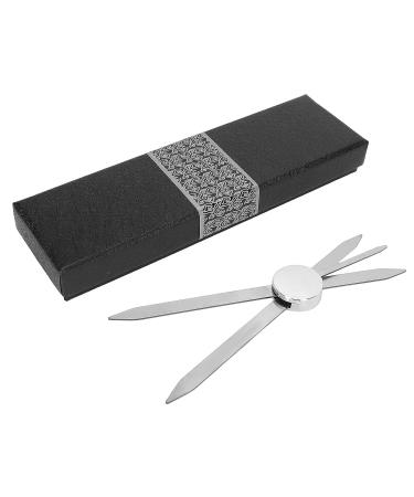 Adjustable Stainless Steel Compass Eyebrow Ruler for Precise Makeup Measurement (Silver) - Buy Online on GoSupps.com