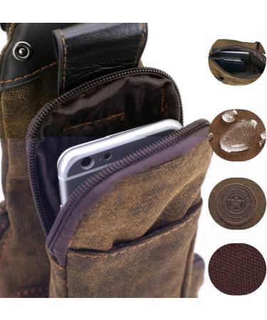Leathario Men's PU Leather Chest Bag - Versatile Crossbody & Shoulder Bag in Brown B219 | Casual Multi-purpose Style for Every Occasion - Buy Online on GoSupps.com