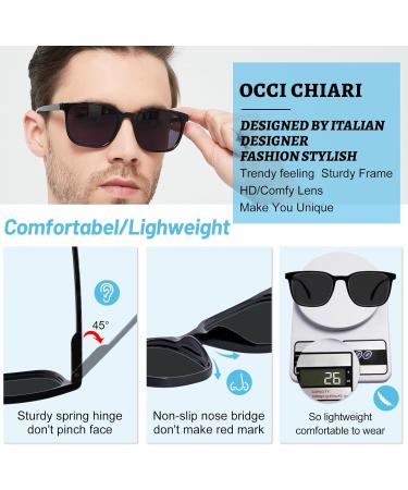 OCCI CHIARI XL Sunglasses with Readers for Men - Comfortable Sun Reading Glasses (1.25x Black) - Perfect for Large Heads - International Shipping Available - Buy Online on GoSupps.com