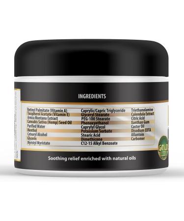 Hemp Cream 3,000,000 Super Efficiency with Arnica Menthol - Natural Seed Oil Extract - Extra Strength Massage Lotion - Buy Online on GoSupps.com