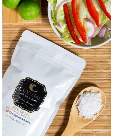 Fleur de Sel - CUYUSAL 100% Organic Gourmet Salt - Kosher & Mayacert Certified - 500g (1.10lb) - Buy Online on GoSupps.com