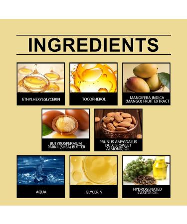 OLLZPJFPK Mango Shea Butter Body Oil Nourishing Body Skin Moisturizing Softening Refreshing Non-Sticky Skincare Oil - Buy Online on GoSupps.com