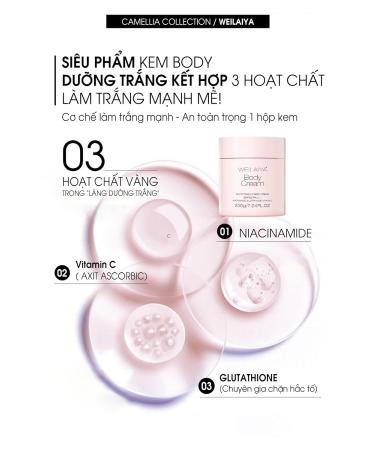 WEILAIYA Body Cream - White Tone-Up with SPF 30 Niacinamide & Glutathione - 200g/7.04FL.OZ | Shop Internationally for Radiant Skin - Buy Online on GoSupps.com