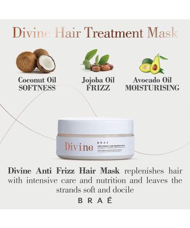Divine Anti Frizz Mask 7.05 oz - Hydrating Hair Treatment for Frizzy, Dry, and Damaged Hair - Buy Online on GoSupps.com