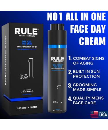 RULE COSMECEUTICALS - Men's Deluxe Gift Set No.1 Men's Face Cream No.8 Deodorant Spray No.13 Cleanser Gel No.2 Eye Serum Eye & Skin Care Set - Buy Online on GoSupps.com