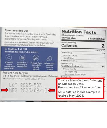 Evivo Award Winning Probiotic for Infants Ages 0-36 Months Constipation & Gas Pack Of 3 - Buy Online on GoSupps.com