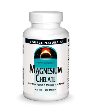 Source Naturals Magnesium Chelate 100 mg 250 Tablets