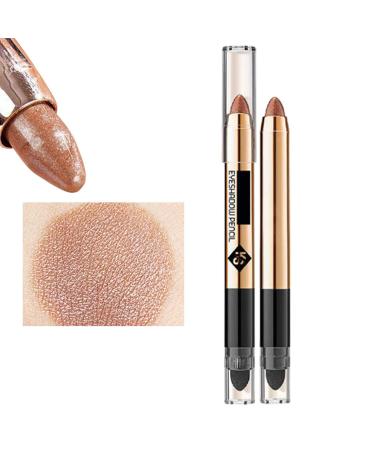 5 Highlighter Eye Shadow Stick 2 in 1 Eye Brightener Stick for Highlighter Makeup Long Lasting Shimmer Cream Eyeshadow Pencil Crayon for Datings Milk Tea 5 Pcs 03#milk Tea Brown