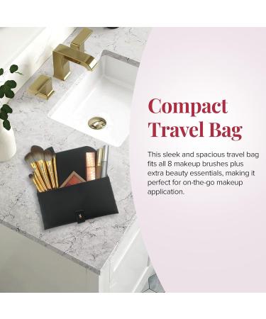 Delbar Gold Makeup Brushes Set | 8pc Full Face with Travel Bag | Professional Cruelty-Free | Lady of Eshgh - Buy Online on GoSupps.com