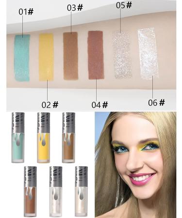 LYSdefeu Colored Liquid Matte Eyeshadow Stick - Yellow High-Pigmented Cream - Long-Lasting Waterproof Formula for Korean Colorful Makeup | 02 - Buy Online on GoSupps.com