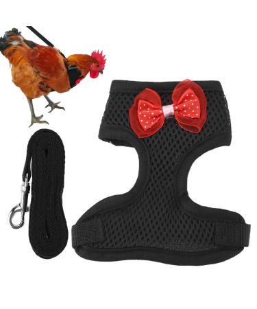 Chicken dishes and leash adjustable chicken cable rope outside-the-way dishes with leash for poultry hen chicken duck s number-black linen - Buy Online on GoSupps.com