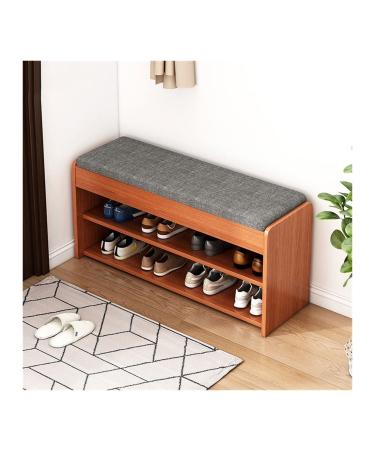 Footstools/Ottomans Shoe Cabinet with Upholstered Double Storage Shoe Rack Shoe Cabinet Locker for Living Room Bedroom Entrance Hallway Living Room Corridor Bench Shoe Stool (Color : 1 Size : 60 1 60cm/23.62inch