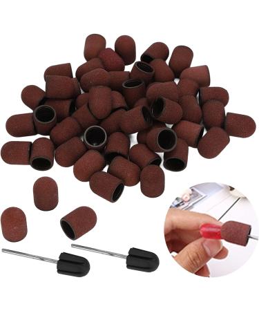 YAOGOHUA 80# Grit Nail Art Sanding Heads Manicure Polishing Grinding Nail Drill Bits Sanding Bands Set - Buy Online on GoSupps.com