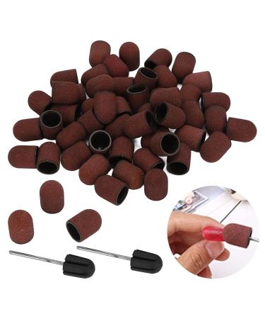 Nail Drill Bits Sanding Bands 120# Grit Nail Art Sanding Caps Manicure Polishing Grinding Bands Nail Drill Bits Set with Shaft Professional Nail Sanding Bands For Nail Drill - Buy Online on GoSupps.com