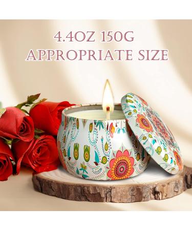 Scented Soy Wax Candle - Stress Relief Aromatherapy Gift for Women | Mother's Day, Christmas, Birthday, Valentine's | Rose Scented Candle for Home and Yoga - Buy Online on GoSupps.com