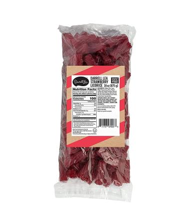 Darrell Lea Soft Australian Strawberry Licorice -1.925 lb Bulk Bag - NON-GMO, NO HFCS, Vegan-Friendly & Kosher | Made in Small Batches with Ethically-Sourced, Quality Ingredients