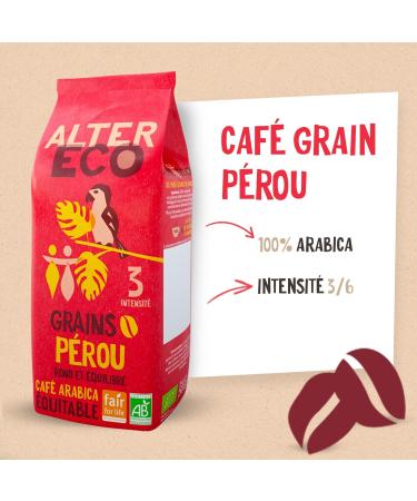 ALTER ECO - Coffee Beans - Organic Arabica Coffee from Peru - Intensity 3 - Fair Trade - 500 g - Buy Online on GoSupps.com
