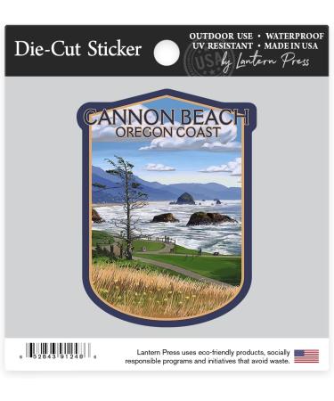 Die Cut Sticker: Cannon Beach Oregon Coast View - Waterproof Vinyl Decal (1-3 inches) for Cars, Water Bottles, Laptops - Small Size - Buy Online on GoSupps.com