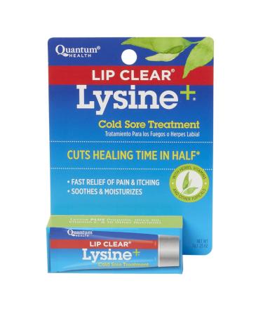 Quantum Health Lip Clear Lysine+ Cold Sore Treatment Ointment, Transparent, 0.25 Ounce 0.25 Ounce (Pack of 1)