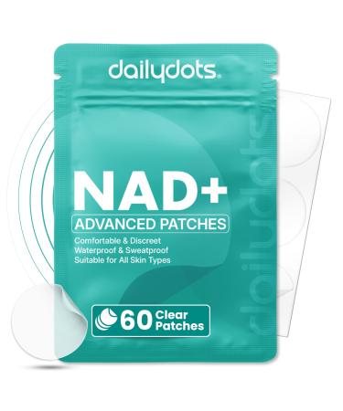 Daily Dots NAD+ Patches | Energy Healthy Aging & Wellness Support | 12 Active Blends incl. Nicotinamide & CoQ10 | Time Release Patch | for Men & Women (60 Patches)