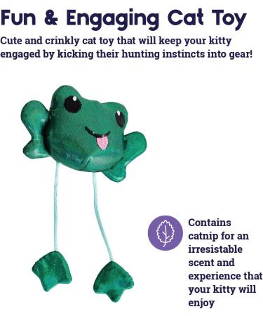 Petstages Toss N Dangle Frog - Interactive Cat Toy with Catnip | Fun Frog Design for Happy Cats - Shop Internationally! - Buy Online on GoSupps.com