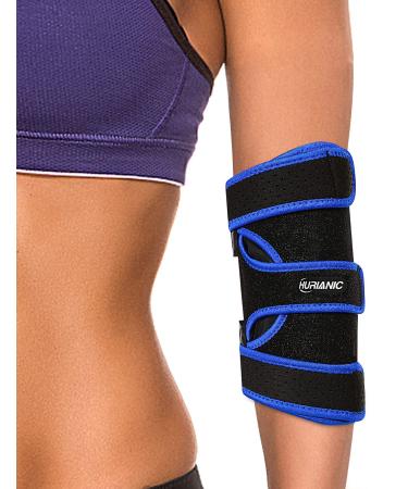 Elbow Brace Tendonitis and Tennis Elbow pain Relief Adjustable Stabilizer with Splint for Ulnar Nerve Entrapment and Cubital Tunnel Syndrome Arm Support straps for Night Sleep Fit Men& Women Blue