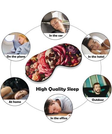 Skull Rose Spring Floral Sleep Mask | Adjustable Light Blocking Eye Mask for Men & Women - Buy Online on GoSupps.com