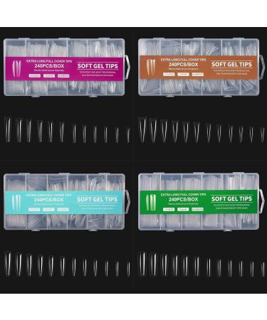 JSGHGDF 1 Box Full Cover Tips Clear Gel False s Press On s for Extension Manicure Salon trapeoidal nails - Buy Online on GoSupps.com