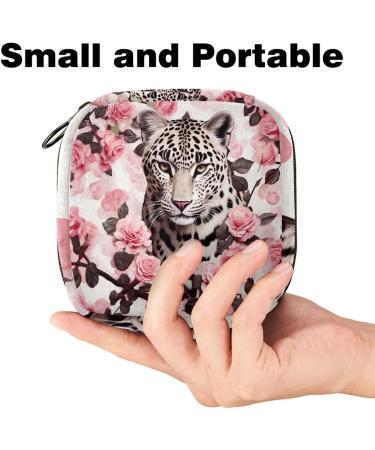 Stylish Period Bag | Leopard & Rose Print Sanitary Napkin Storage | Tampon Holder for Purse - Shop Now! - Buy Online on GoSupps.com