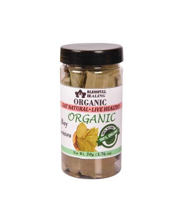 Blessfull Healing Organic Bay Leaves 50 Gram Airtight Container (Packing May Vary) 50 Gram 1.76 oz