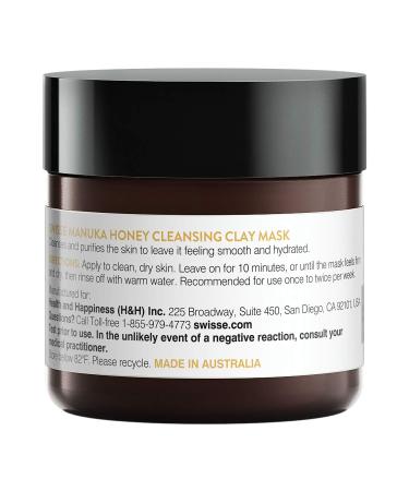 Swisse Skincare Manuka Honey Cleansing Clay Mask 2.47 oz - Nourish & Purify - Buy Online on GoSupps.com