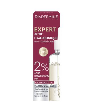Diadermine – Expert Wrinkle Serum – Hyaluronic Active – Radiance Booster – Plumps and Smoothes – Reduces Dark Spots – Facial Care – Mature and Dry Skin – 30 ML Bottle