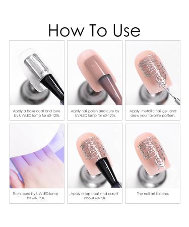 KYDA Silver Chrome Nail Polish Gel - Reflective Metallic Mirror Effect High Gloss Shine Soak Off UV LED - Premium DIY Nail Art - Buy Online on GoSupps.com