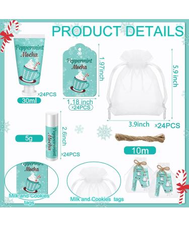 24 Sets Peppermint Mocha Hand Cream & Lip Balm Gift - Perfect for Christmas Bridal Showers & Party Favors - Bulk Travel Size Lotion & Balm for Holiday Celebrations - Buy Online on GoSupps.com