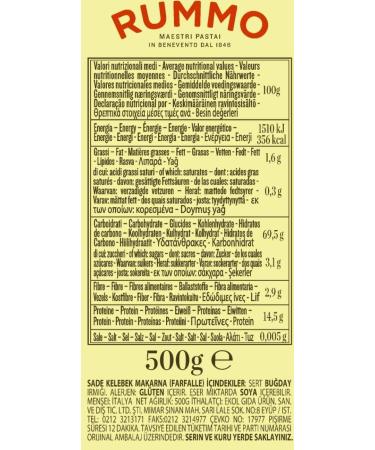 Italian Gourmet E.R. Rummo Farfalle No. 85 Durum Wheat Semolina Pasta 500g + Italian Gourmet Tomato Pulp Box 400g - Buy Online on GoSupps.com
