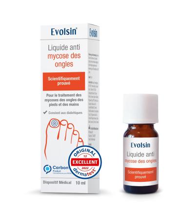 Evolsin Liquid treatment for nail fungus and toenails I Scientifically proven efficacy Suitable for diabetics I Nail Fungus Nail Polish for Toenails and Hands