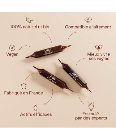 Happy Periods Periods and Postpartum 20 Ampoules 10 ml Organic Saffron Ginger and Fennel Supplement Relieves PMS Pain Positive Mood and Digestive Comfort Breastfeeding Compatible Jolly Mama - Buy Online on GoSupps.com