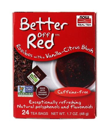 Now Foods Better Off Red Caffeine-Free Tea - 24 Tea Bags (1.7 oz) - Herbal Wellness - Buy Online on GoSupps.com